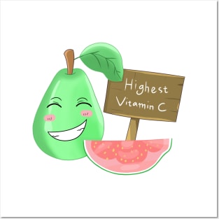 cute guava funny cartoon Posters and Art